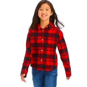 🩷 3/$20 Cat and Jack little girls size medium flannel button-down